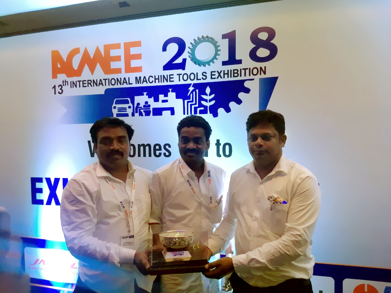 Jyoti is awarded for The best technology display of the show at ACMEE '18, Chennai