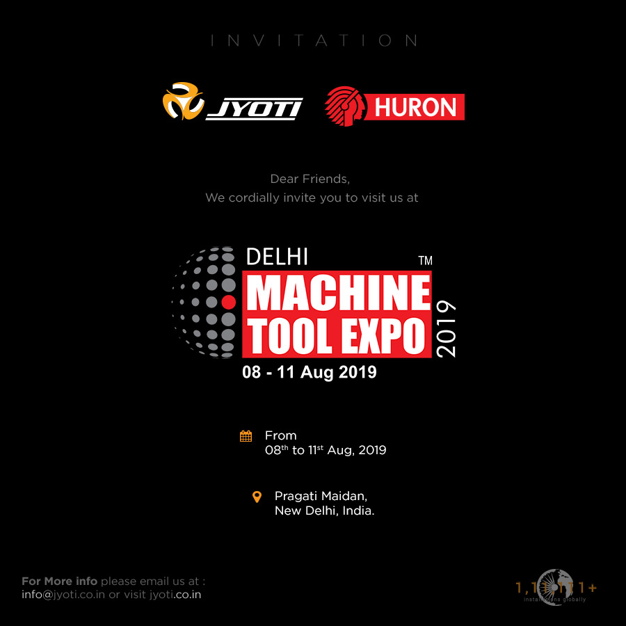  Invitation to visit us at Jyoti Pavilion, DMTX 2019.