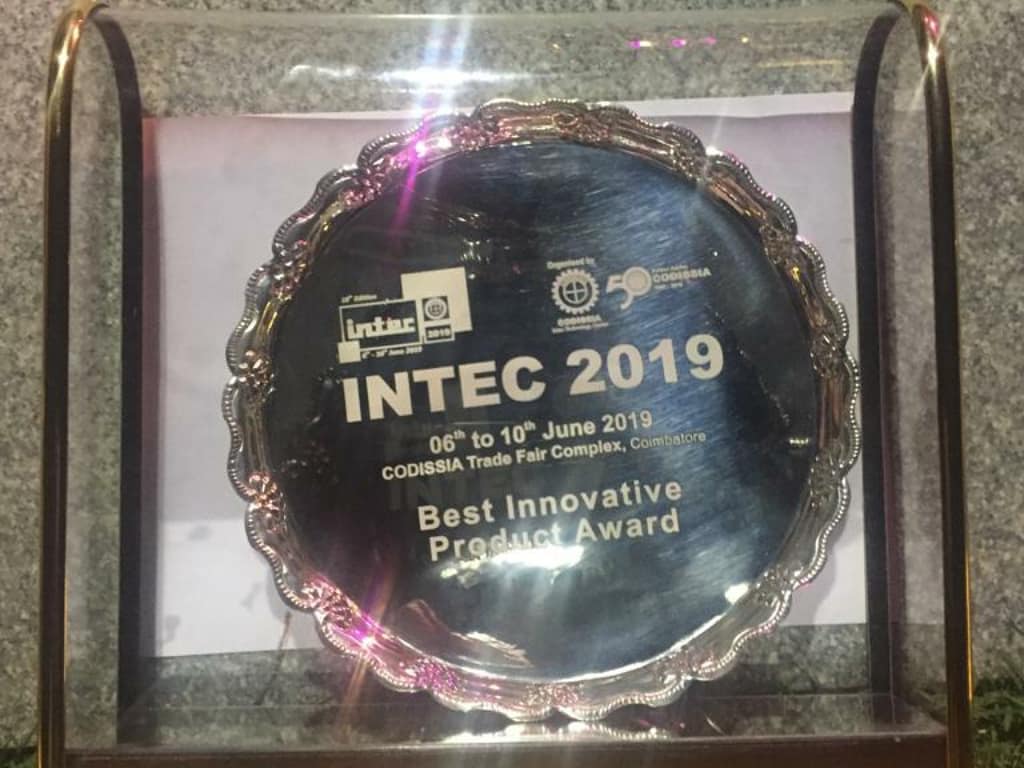 JYOTI has been awarded the BEST INNOVATIVE PRODUCT AWARD in Medium & Large Industry category in the ongoing INTEC Exhibition @ Coimbatore, INDIA.