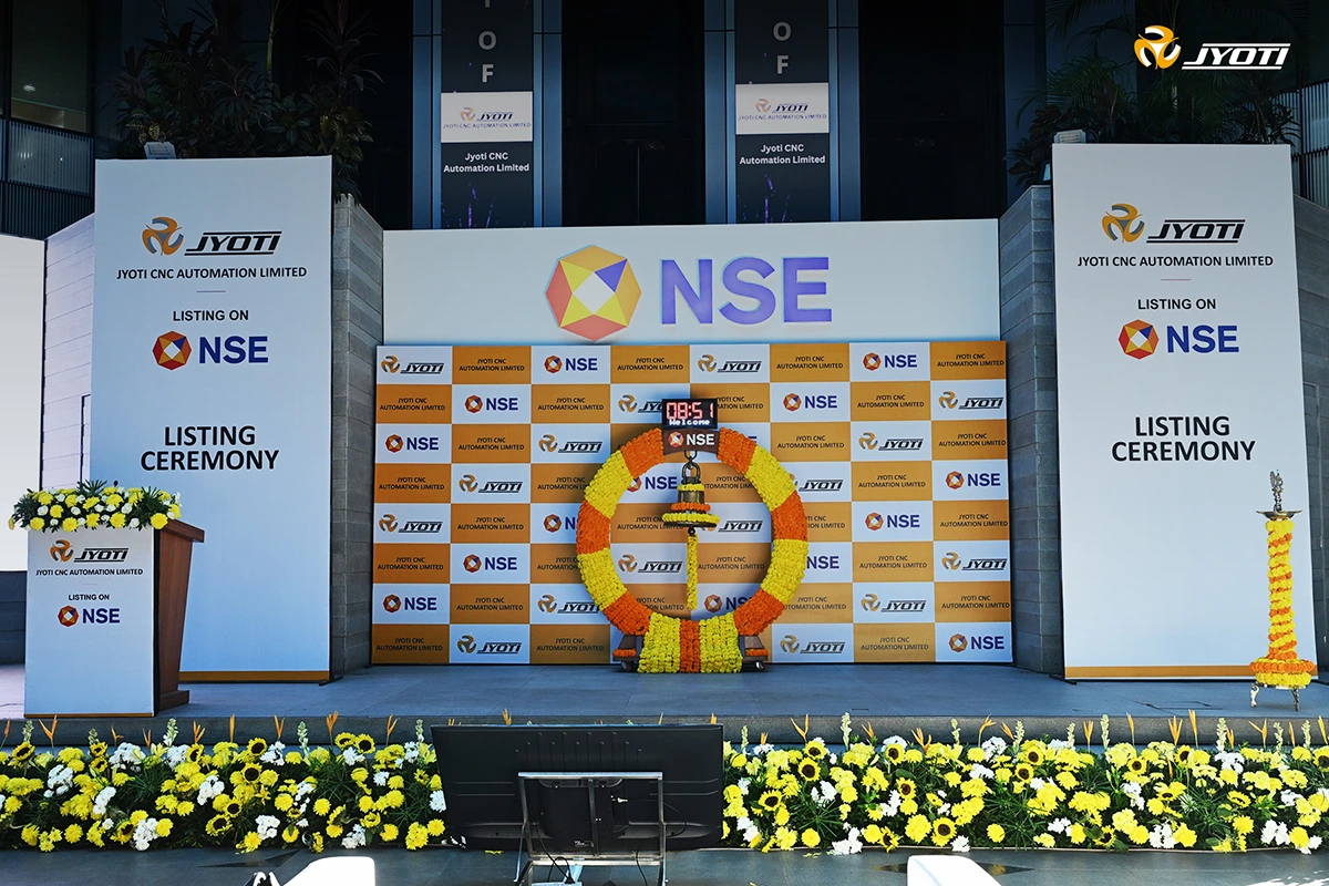 Jyoti CNC is listed on Stock Exchanges (NSE/BSE) of India