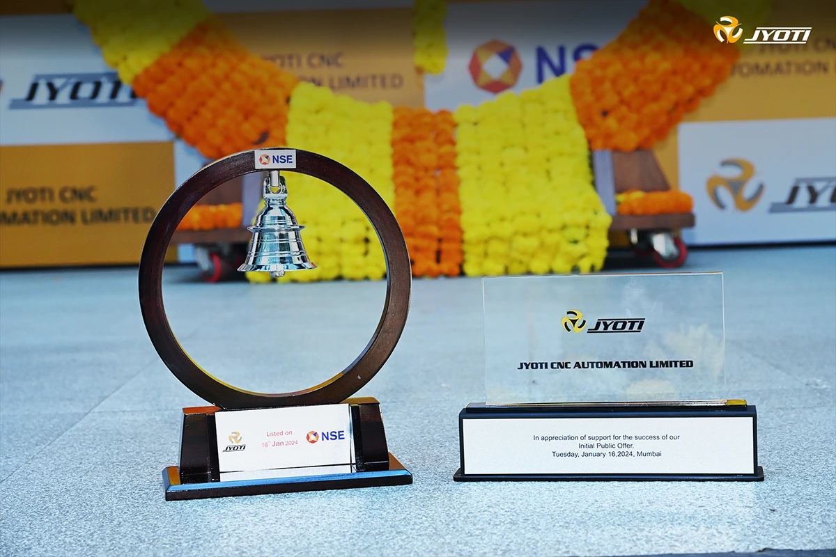 Jyoti CNC is listed on Stock Exchanges (NSE/BSE) of India