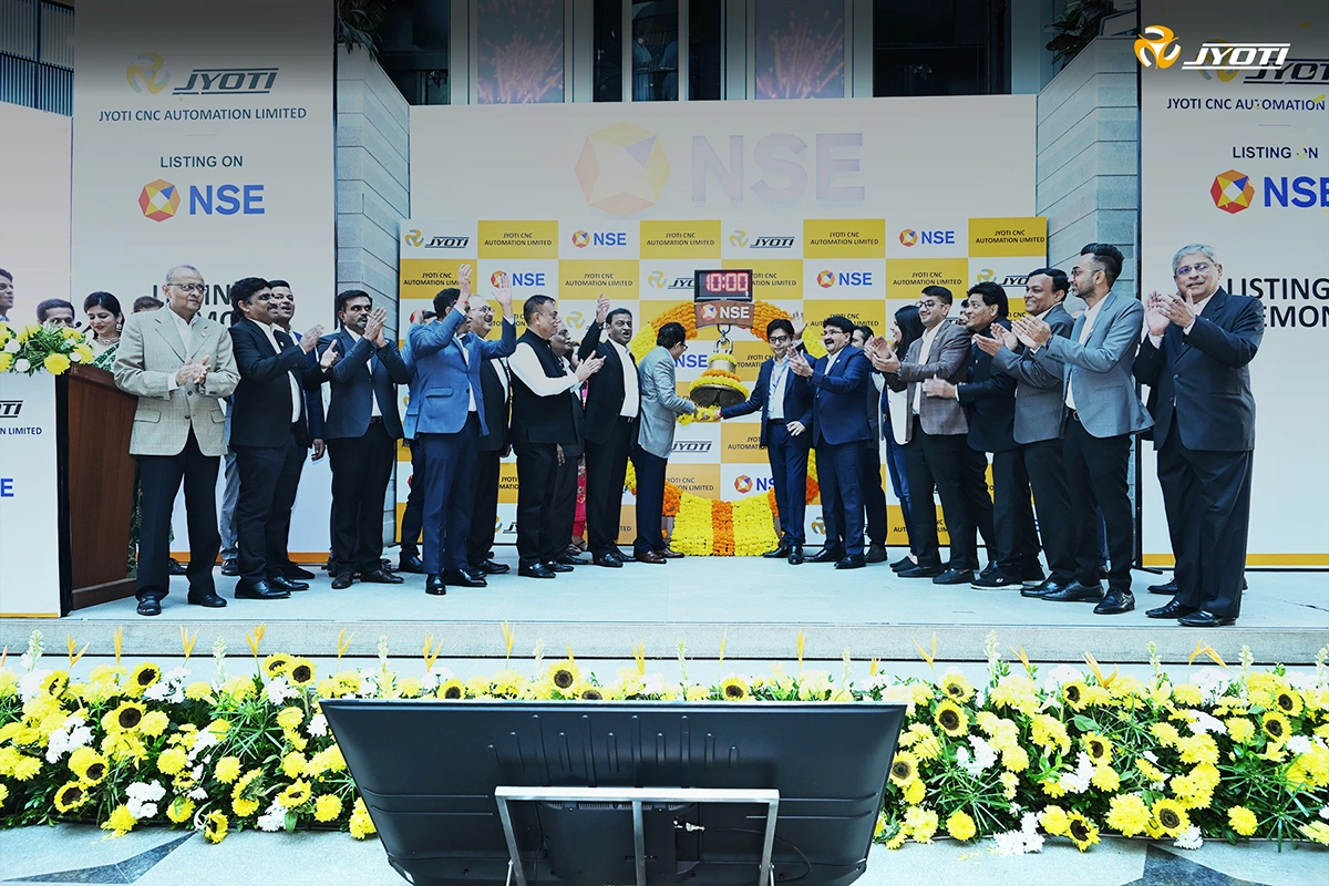 Jyoti CNC is listed on Stock Exchanges (NSE/BSE) of India