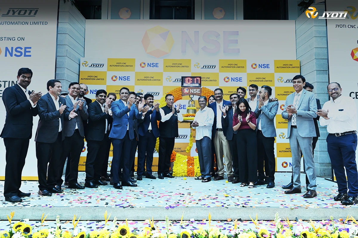 Jyoti CNC is listed on Stock Exchanges (NSE/BSE) of India