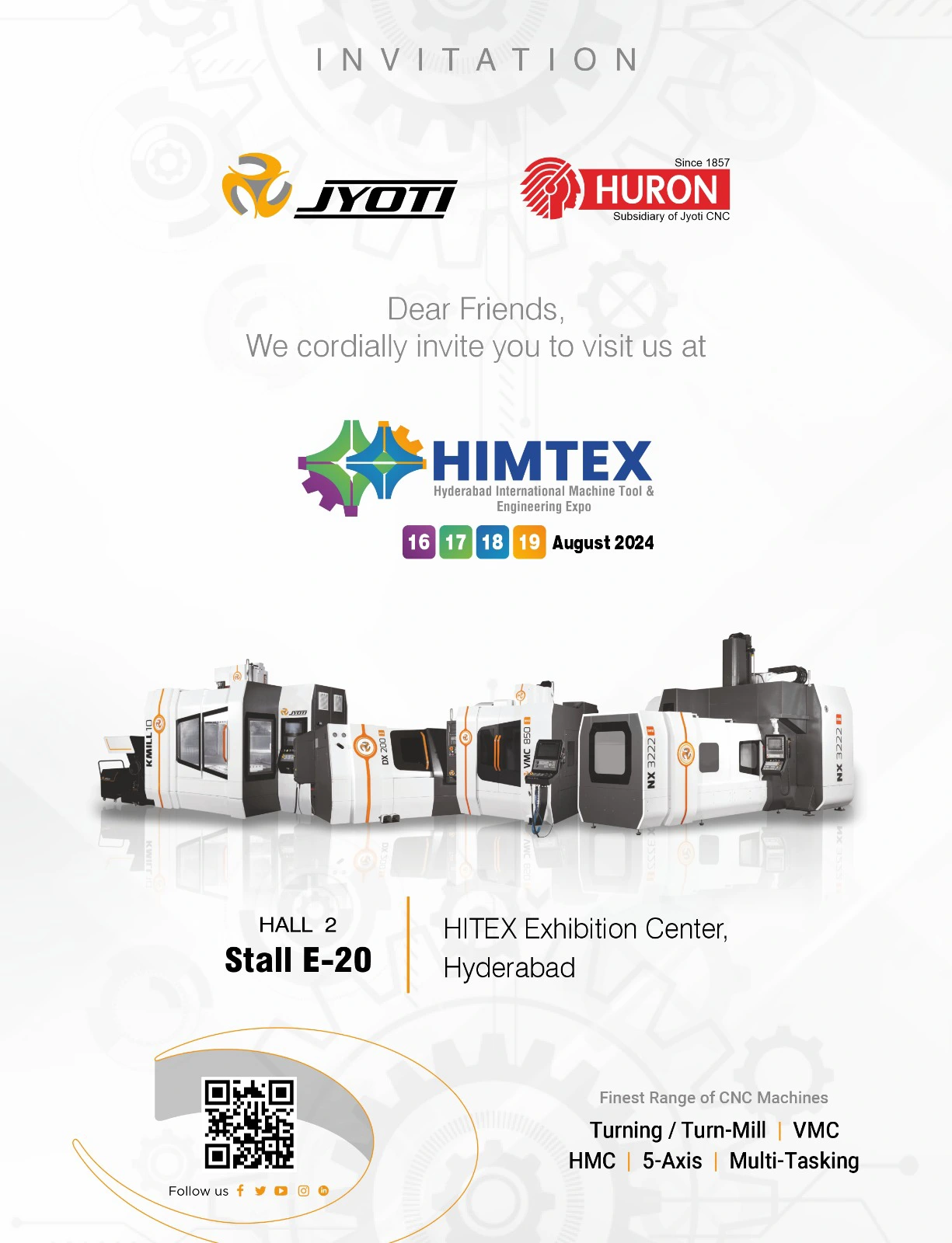 Hyderabad International Machine Tool and Engineering Expo - HIMTEX 2024 Still Invitation